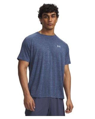 Under Armour Tech Textured Ss Ανδικό T-Shirt Μπλε