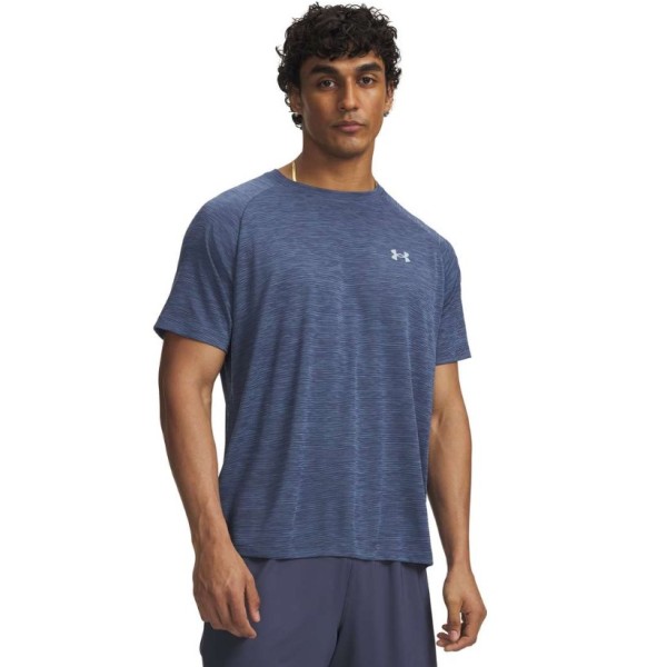 Under Armour Tech Textured Ss Ανδικό T-Shirt Μπλε