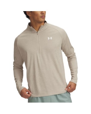 Under Armour Tech Textured 1/2 Zip Ανδρική Μπλούζα Μπεζ Under Armour Tech Textured 1/2 Zip Ανδρική Μπλούζα Μπεζ