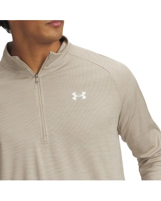 Under Armour Tech Textured 1/2 Zip Ανδρική Μπλούζα Μπεζ Under Armour Tech Textured 1/2 Zip Ανδρική Μπλούζα Μπεζ