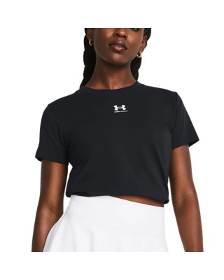 Under Armour Rival Core Ss Γυναικείο T-Shirt Μαύρο