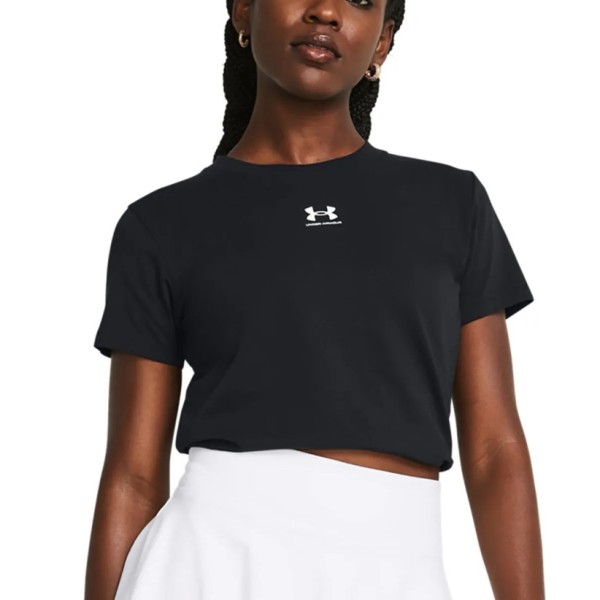 Under Armour Rival Core Ss Γυναικείο T-Shirt Μαύρο