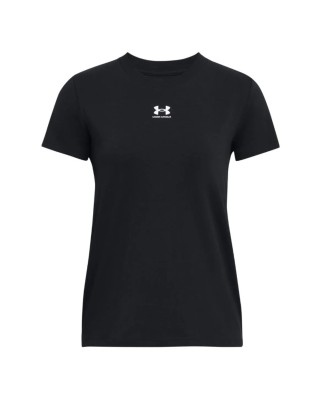 Under Armour Rival Core Ss Γυναικείο T-Shirt Μαύρο