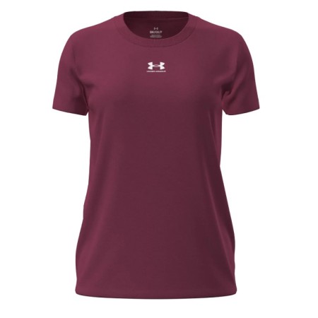Under Armour Rival Core Ss Γυναικείο T-Shirt Μπορντώ