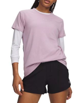 Under Armour Rival Core Ss Γυναικείο T-Shirt Ροζ Under Armour Rival Core Ss Γυναικείο T-Shirt Ροζ
