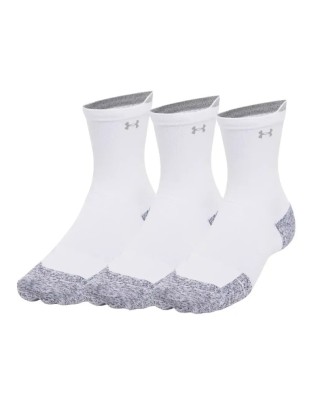 Under Armour Ad Run Cushion 3Pk Crew Κάλτσα Λευκή