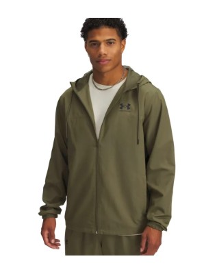 Under Armour Rival Wvn Windbreaker Αντιανεμικό Ανδρικό Μπουφάν Λαδί