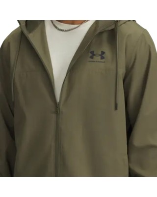 Under Armour Rival Wvn Windbreaker Αντιανεμικό Ανδρικό Μπουφάν Λαδί
