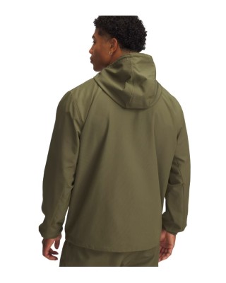 Under Armour Rival Wvn Windbreaker Αντιανεμικό Ανδρικό Μπουφάν Λαδί