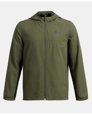 Under Armour B Rival Wvn Jacket Αντιανεμικό Παιδικό Μπουφάν Λαδί Under Armour B Rival Wvn Jacket Αντιανεμικό Παιδικό Μπουφάν Λαδί