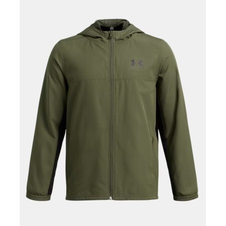 Under Armour B Rival Wvn Jacket Αντιανεμικό Παιδικό Μπουφάν Λαδί
