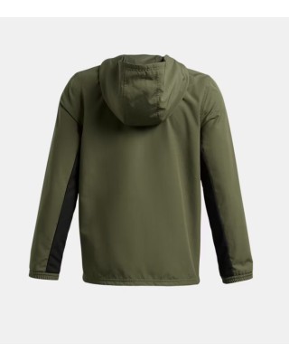 Under Armour B Rival Wvn Jacket Αντιανεμικό Παιδικό Μπουφάν Λαδί Under Armour B Rival Wvn Jacket Αντιανεμικό Παιδικό Μπουφάν Λαδί