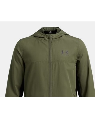 Under Armour B Rival Wvn Jacket Αντιανεμικό Παιδικό Μπουφάν Λαδί Under Armour B Rival Wvn Jacket Αντιανεμικό Παιδικό Μπουφάν Λαδί