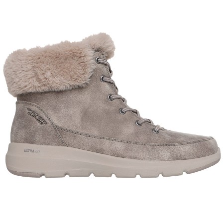 Skechers Slip-ins Glacial Ultra Crystal Γυναικείο Μποτάκι Μπεζ Skechers Slip-ins Glacial Ultra Crystal Γυναικείο Μποτάκι Μπεζ
