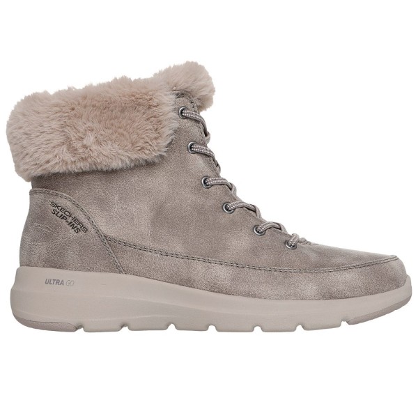 Skechers Slip-ins Glacial Ultra Crystal Γυναικείο Μποτάκι Μπεζ Skechers Slip-ins Glacial Ultra Crystal Γυναικείο Μποτάκι Μπεζ