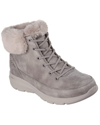 Skechers Slip-ins Glacial Ultra Crystal Γυναικείο Μποτάκι Μπεζ Skechers Slip-ins Glacial Ultra Crystal Γυναικείο Μποτάκι Μπεζ