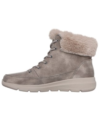 Skechers Slip-ins Glacial Ultra Crystal Γυναικείο Μποτάκι Μπεζ Skechers Slip-ins Glacial Ultra Crystal Γυναικείο Μποτάκι Μπεζ