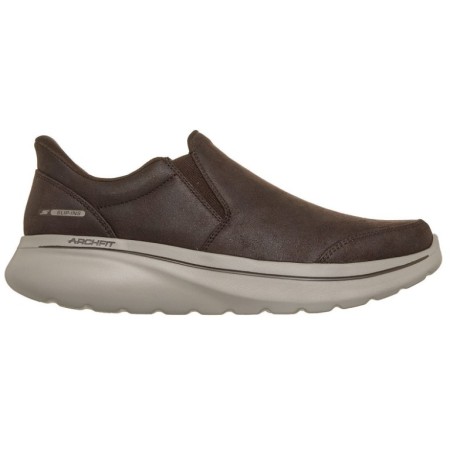 Skechers Go Walk Arch Fit N-Joy Slip Ins Ανδρικό Παπούτσι Καφέ Skechers Go Walk Arch Fit N-Joy Slip Ins Ανδρικό Παπούτσι Καφέ