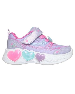 Skechers Enchanted Heart Lights Βρεφικό Παπούτσι Με Φωτάκια