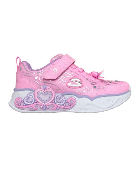 Skechers Princess Steps Παιδικό Παπούτσι Ροζ Με Φωτάκια