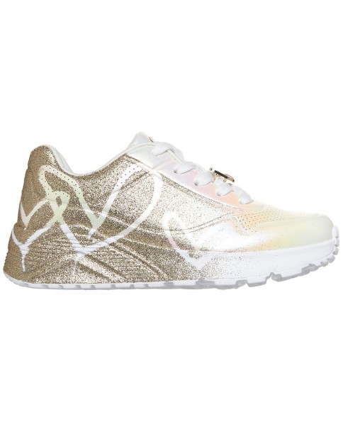 Skechers Uno Lite - Heartdust Forever Παιδικό Παπούτσι Λευκό Χρυσό