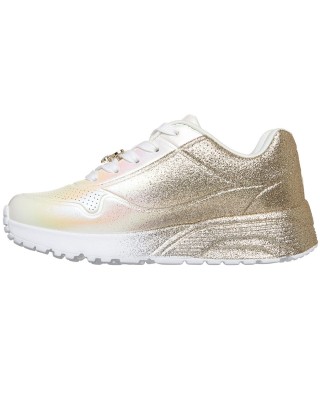 Skechers Uno Lite - Heartdust Forever Παιδικό Παπούτσι Λευκό Χρυσό