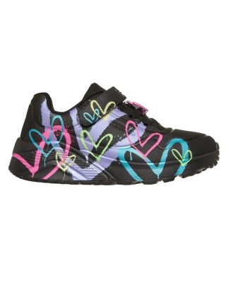 Skechers Uno Lite - Heart Status Παιδικό Παπούτσι Μαύρο