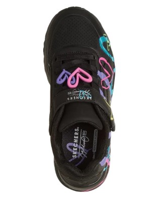 Skechers Uno Lite - Heart Status Παιδικό Παπούτσι Μαύρο