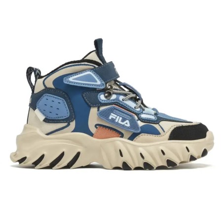 Fila Ayo 5 Memory Velcro Παιδικό Μποτάκι Μπεζ Μπλε