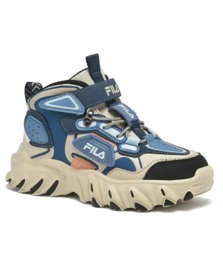 Fila Ayo 5 Memory Velcro Παιδικό Μποτάκι Μπεζ Μπλε