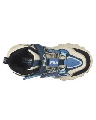 Fila Ayo 5 Memory Velcro Παιδικό Μποτάκι Μπεζ Μπλε