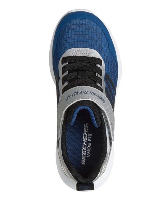 Skechers Microspec Velocity Παιδικό Παπούτσι Μπλε Γκρι