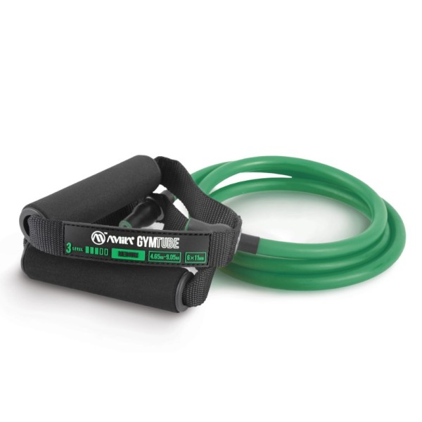 Amila Λάστιχο Gymtube Λαβή Σφουγγάρι 140cm Medium Πράσινο
