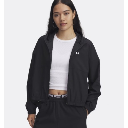 Under Armour Rival Woven Jkt Hd Γυναικεία Ζακέτα Μαύρη