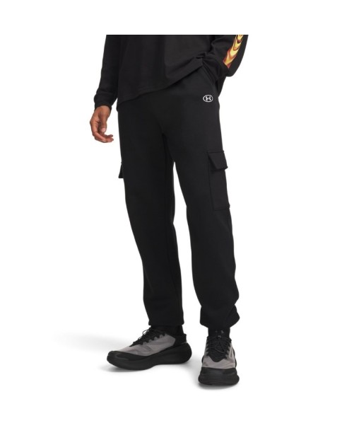 Under Armour Rival Flc Cargo Jgrs Ανδρικό Παντελόνι Μαύρο