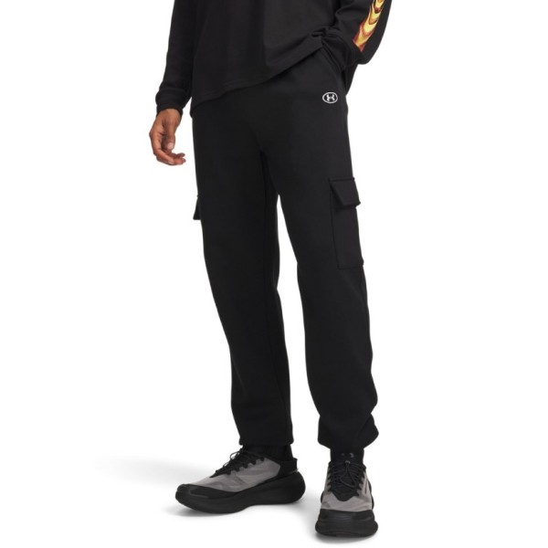 Under Armour Rival Flc Cargo Jgrs Ανδρικό Παντελόνι Μαύρο