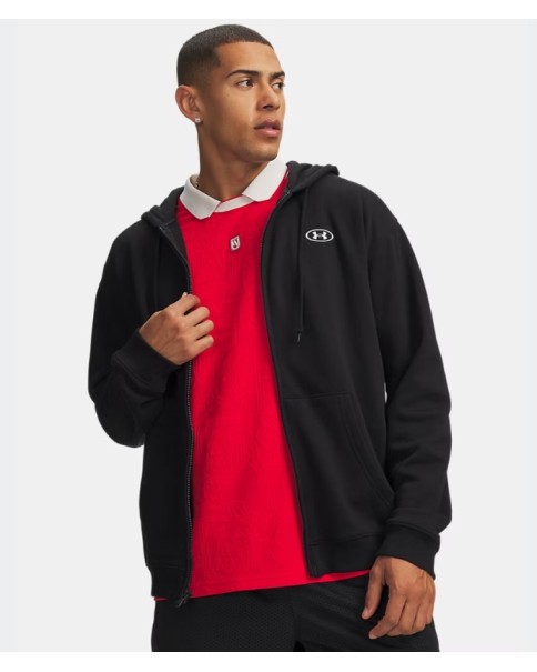 Under Armour Rival Flc Fz Ανδρική Ζακέτα Μαύρη