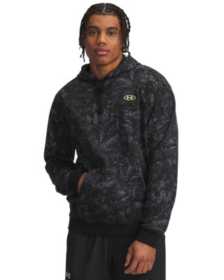 Under Armour Rival Flc Prtd Hoodie Ανδρική Μπλούζα Μαύρη Under Armour Rival Flc Prtd Hoodie Ανδρική Μπλούζα Μαύρη