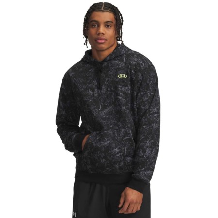 Under Armour Rival Flc Prtd Hoodie Ανδρική Μπλούζα Μαύρη Under Armour Rival Flc Prtd Hoodie Ανδρική Μπλούζα Μαύρη