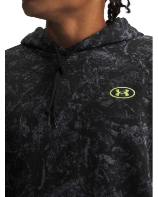 Under Armour Rival Flc Prtd Hoodie Ανδρική Μπλούζα Μαύρη Under Armour Rival Flc Prtd Hoodie Ανδρική Μπλούζα Μαύρη