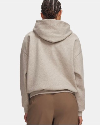 Under Armour Icon Fleece Hoodie Timberwolf Taupe Γυναικεία Μπλούζα Καφέ