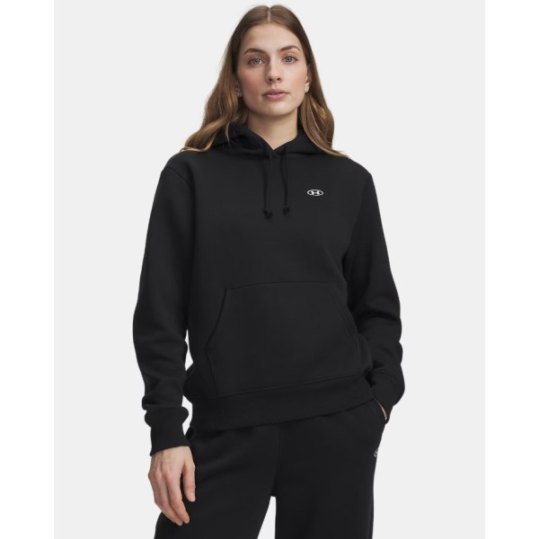 Under Armour Rival Flc Hoodie Ultimate Γυναικεία Μπλούζα Μαύρη