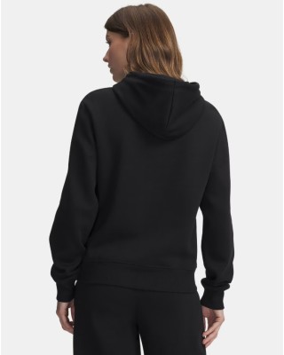 Under Armour Rival Flc Hoodie Ultimate Γυναικεία Μπλούζα Μαύρη