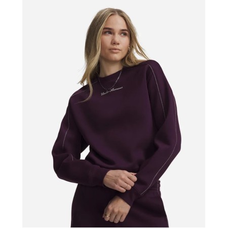 Under Armour Rival Shimmer Crew Γυναικεία Μπλούζα Μωβ