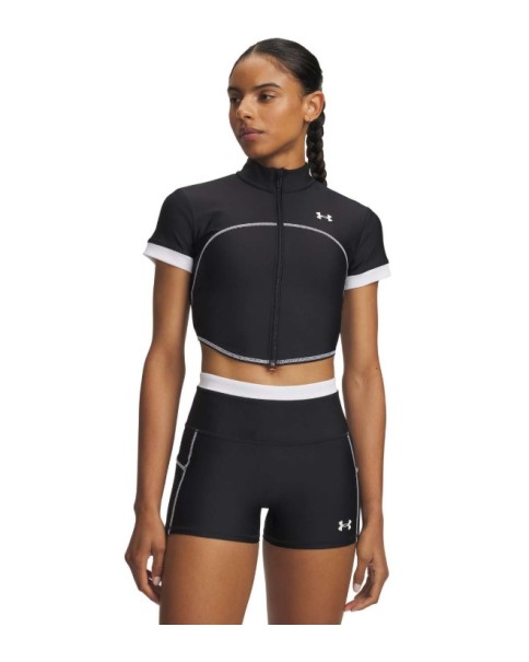 Under Armour Heatgear Novelty Ss Fz Γυναικεία Ζακέτα Μαύρη Under Armour Heatgear Novelty Ss Fz Γυναικεία Ζακέτα Μαύρη