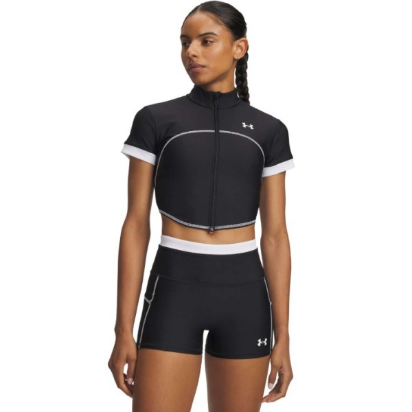 Under Armour Heatgear Novelty Ss Fz Γυναικεία Ζακέτα Μαύρη