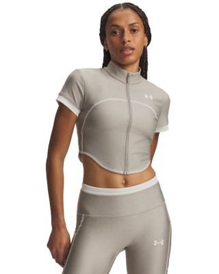 Under Armour Heatgear Novelty Ss Fz Γυναικεία Ζακέτα Μπεζ