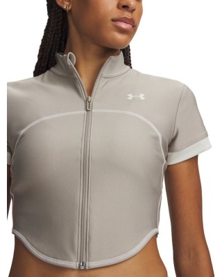 Under Armour Heatgear Novelty Ss Fz Γυναικεία Ζακέτα Μπεζ