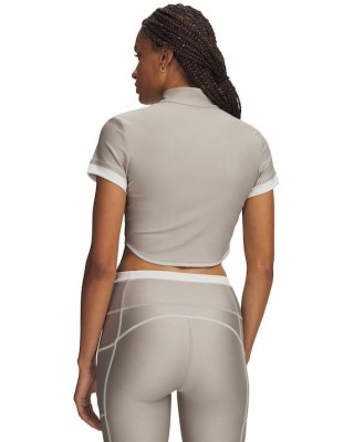 Under Armour Heatgear Novelty Ss Fz Γυναικεία Ζακέτα Μπεζ