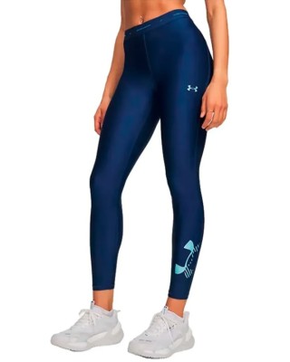 Under Armour Heatgear Graphic Legging Γυναικείο Κολάν Μπλε